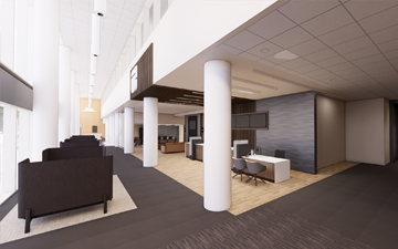 Downtown Spokane Financial Center inside lobby
