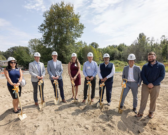 Burien groundbreaking at construction site