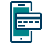 a debit or credit card over a mobile phone